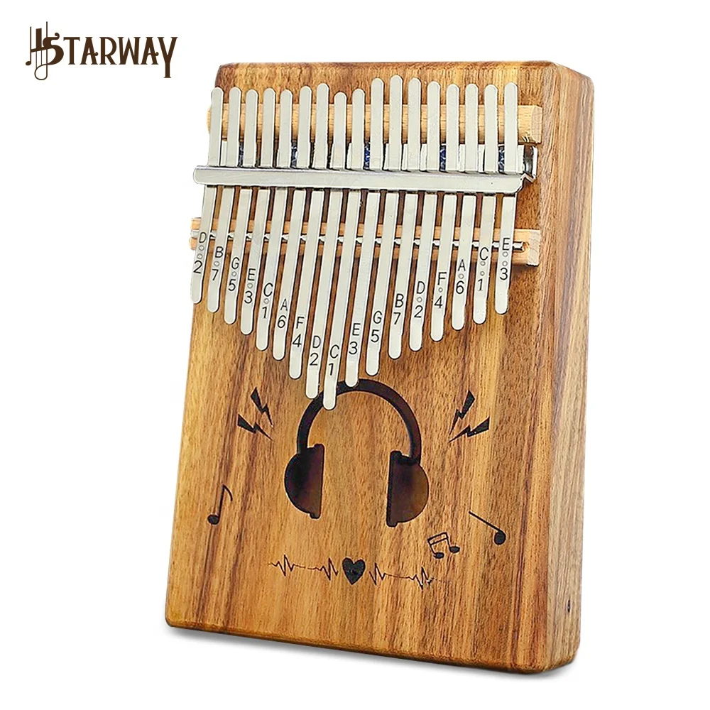 Starway изготовленный на заказ однотонный топ из красного дерева калимба 17 клавиш пианино для детей музыкальный