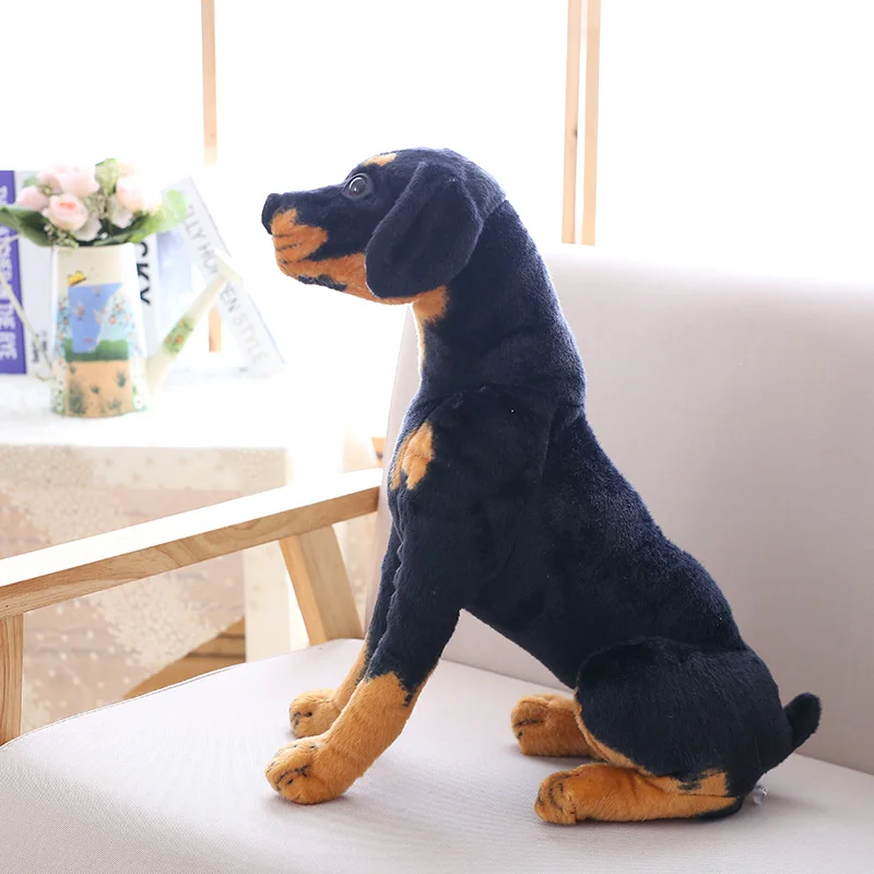 custom plush gorgeous online shopping look real large size black dog simulation stuffed animal