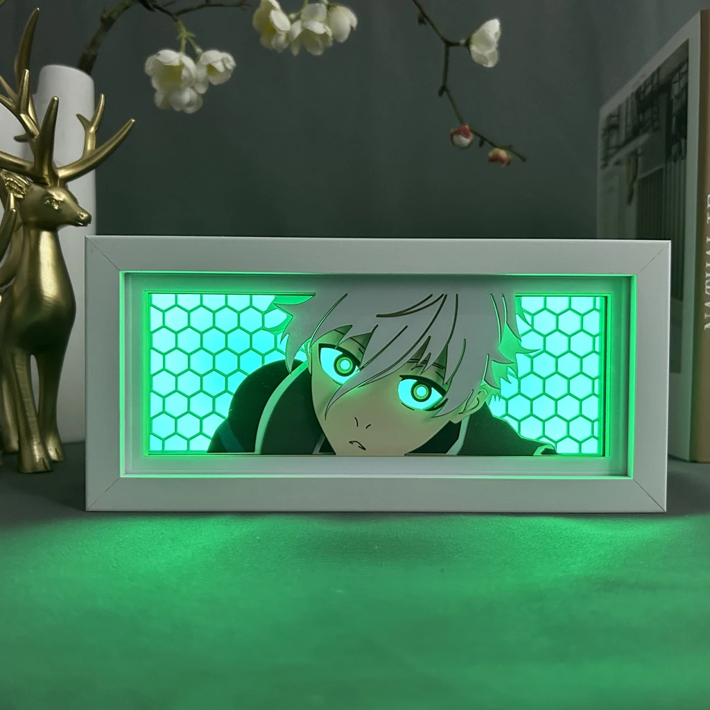 JAPAN  Popular Anime Paper Lamps Anime Paper Carving Lamp Blue Lock Nagi Desktop Ornament Paper Sculpture Lamp Photo Frame Light
