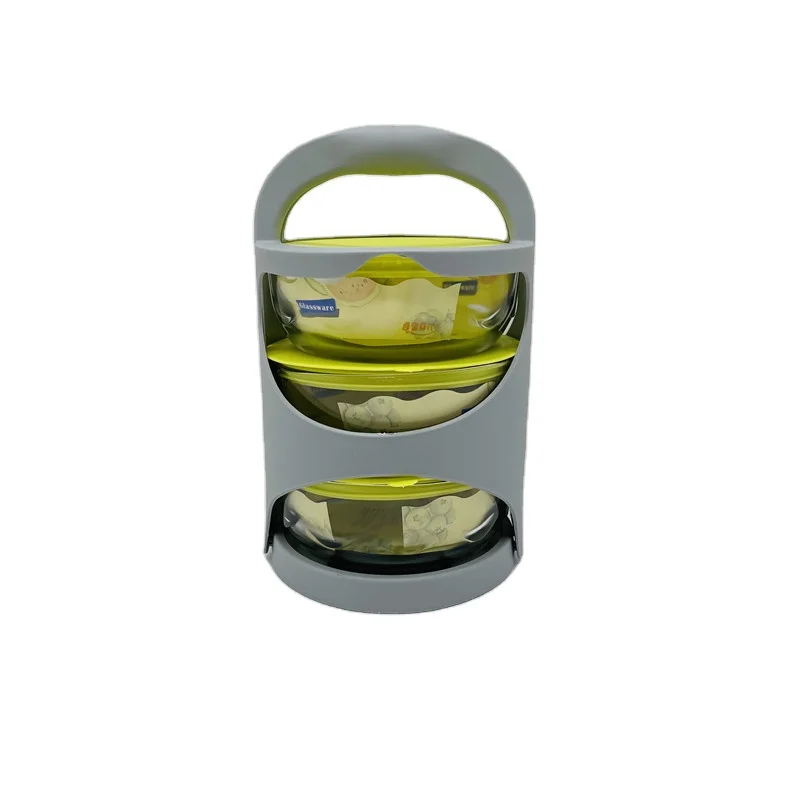 Factory supply attractive price household hygienic glass food storage jar 6pcs