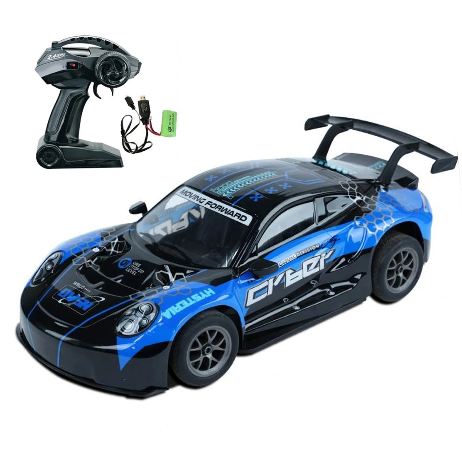 2.4G 1:8 Scale Remote Control  Car Multi Person Interactive Drift Racing Car Sports Car with Light