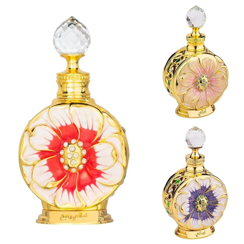 Long Lasting Effect Rose Petal Perfume Dubai Oil Arabic Lasting Refreshing Fragrance 15ml Original Woman Perfume Christmas Gift
