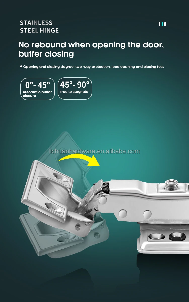 Cabinet Hinge Hydraulic Buffer Door Wardrobe Door Hinge Medium Curved Spring Aircraft Pipe Hinge Hardware Accessories