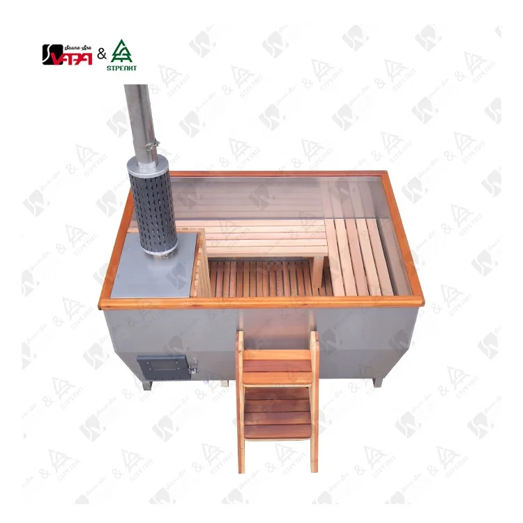 Vapasauna Manufacturer  Outdoor Hot Tub Spa Sale Wood Bath Tub Bathtub fire tube recovery wooden burning hot tub