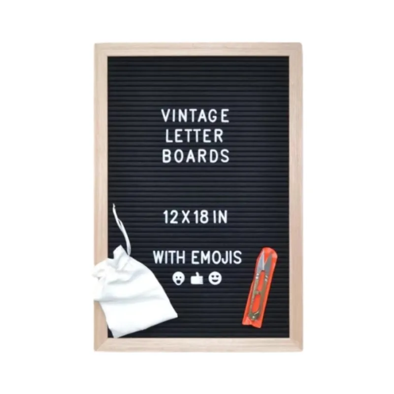 Wholesale Existing Goods Changeable Oak Frame Advertising Felt Letter Board