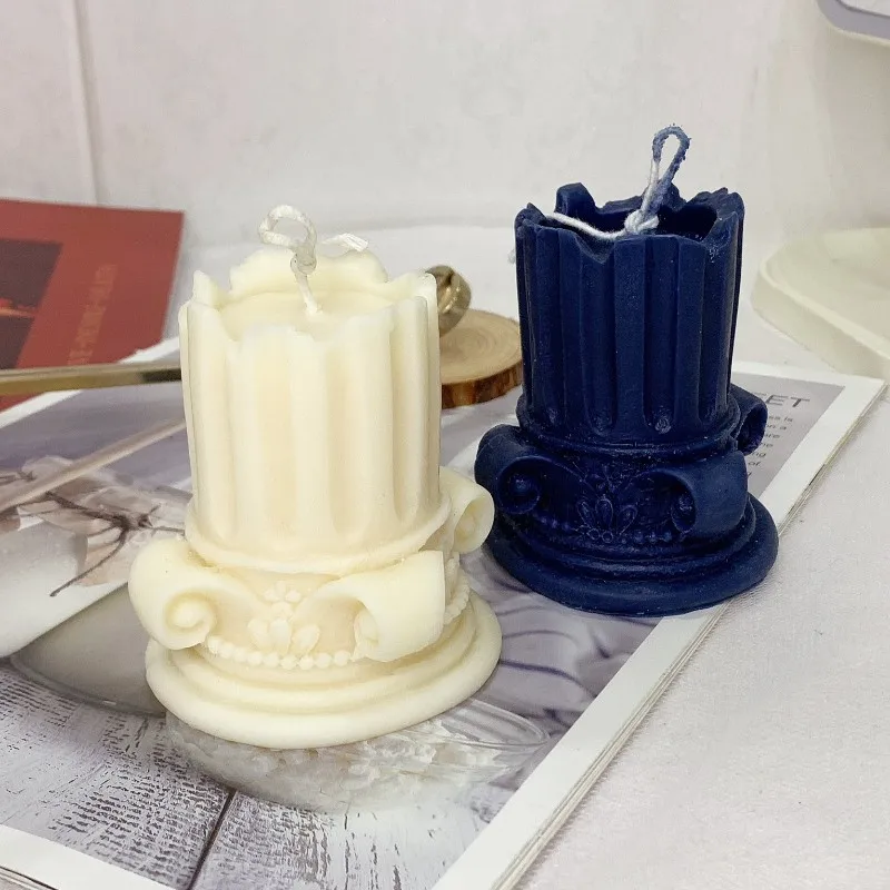 #10045 Roman pillar scented candle Korea ins shooting props pillar home ornaments scented candle