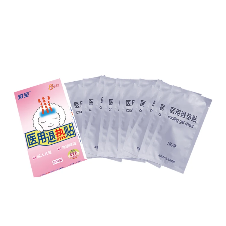 Factory Supply Cheap Price Health Care Products Cooling Patch Fever For Family Adults Migraine Antipyretic 10 Pouches Per Box