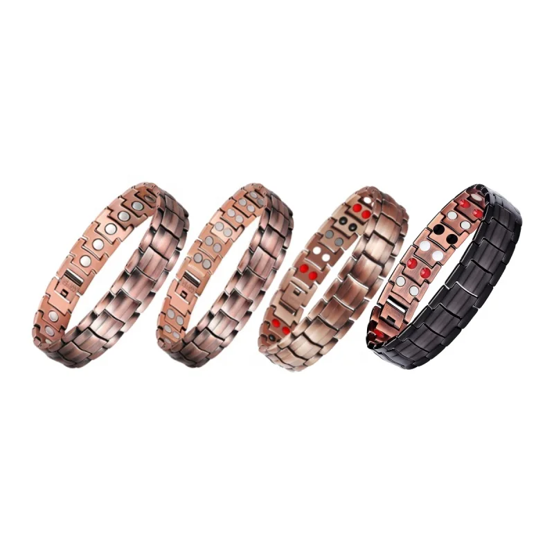 9142 High Quality Popular Red Magnetic Copper Magnet Bracelet 4 Styles Friendship Bracelet For Men