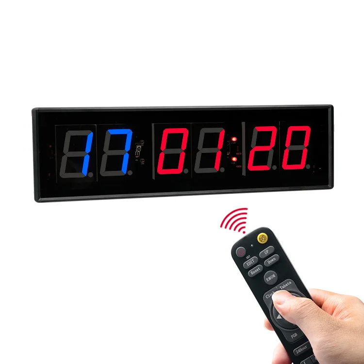 High quality 2.3 inch large gym digital clock remote led countdown timer for indoor gym training