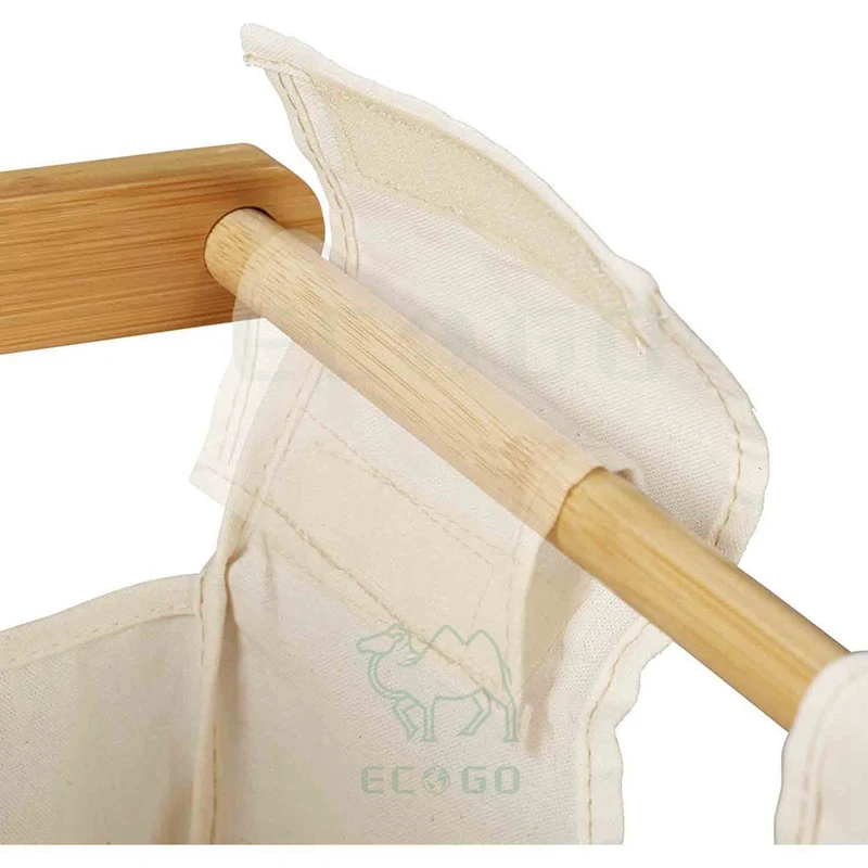 Space Saver Bamboo Laundry Basket Extendible Square Laundry Hamper With Shelf Portable Laundry Sorter With 30 Litre Inner Bag