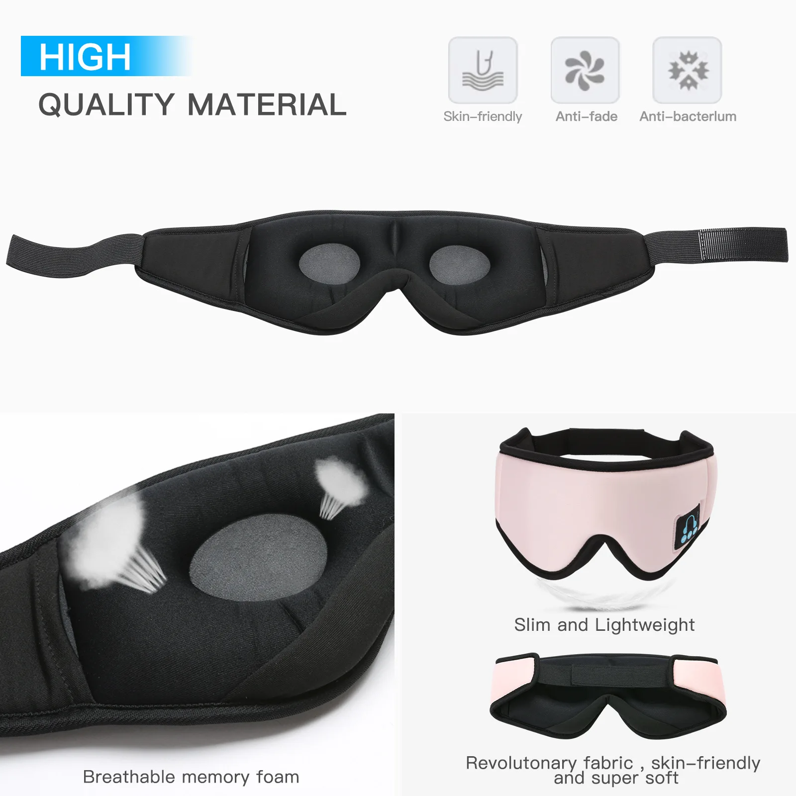 
Ultra-Soft Wireless Music Headphones Sleeping Headphones Headband For Gifts 