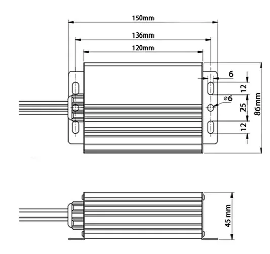 Isolated step down dc-dc converter 36V 48V 60V 72V 96V 120V 144V TO 12V 13.8V 10A 120W
