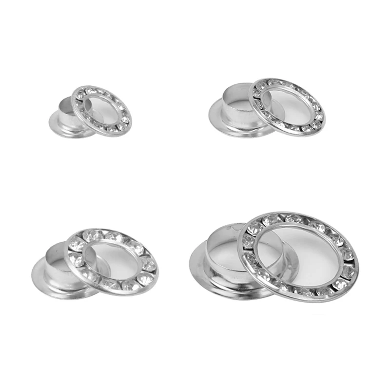 Eyelets Buckle Glass Diamond Brass Wallet Eyelet Installation Tool Shoe Metal Hole Leather Rivets Button Hollow Clothing Snap