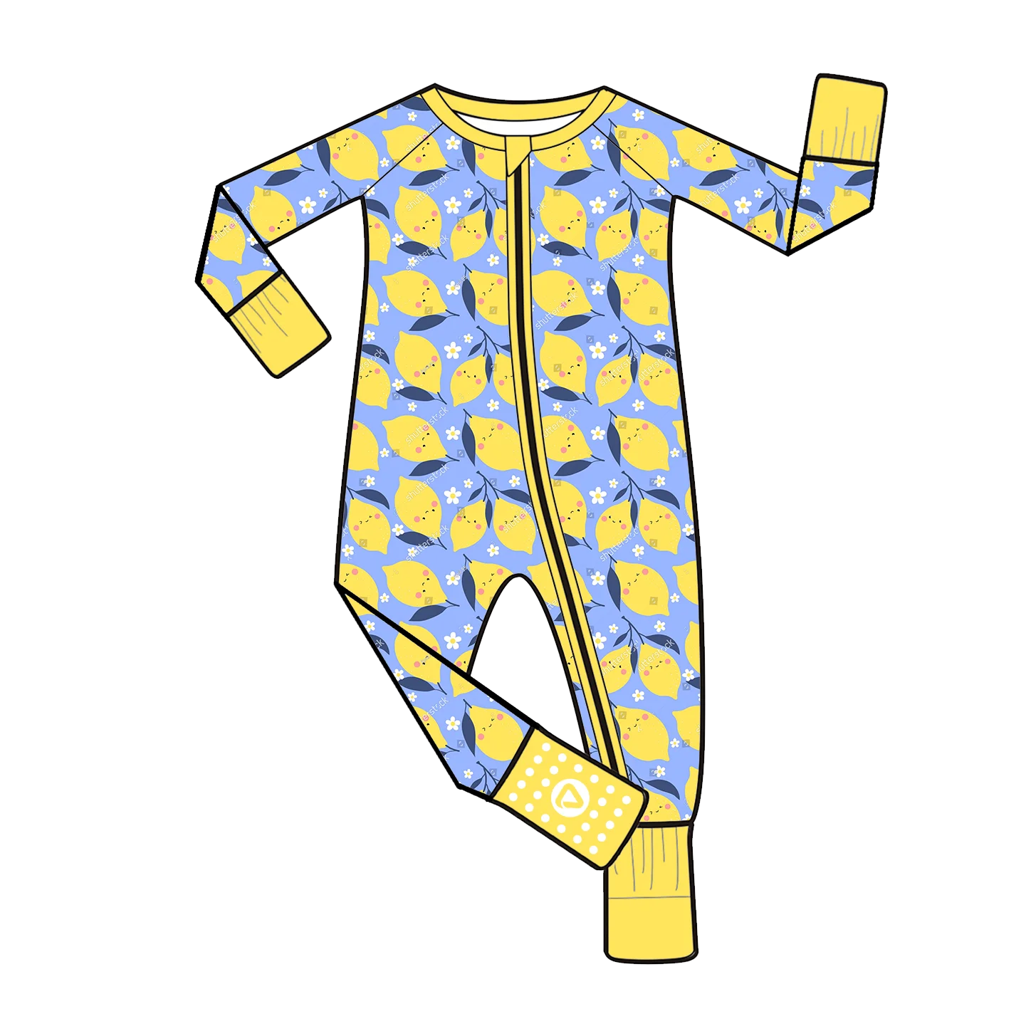 Comfortable Bamboo Fiber Baby Romper with Two Way Zipper for Unisex Soft Skin Friendly Breathable Bodysuit and Jumpsuit