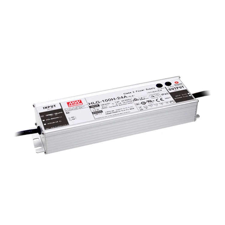 MeanWell LED Power Supply HLG-100H-24A High Power 100W IP67 Waterproof 24V Led Driver