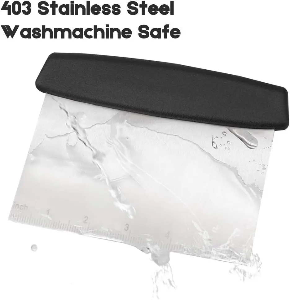 stainless steel flour scraper spatula pastry pizza cutter cheese slicer Baker