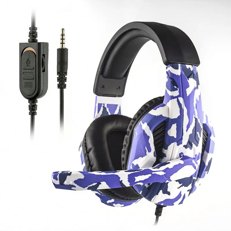 Camouflage top quality gaming headphones free sample best quality and with mic gaming headset