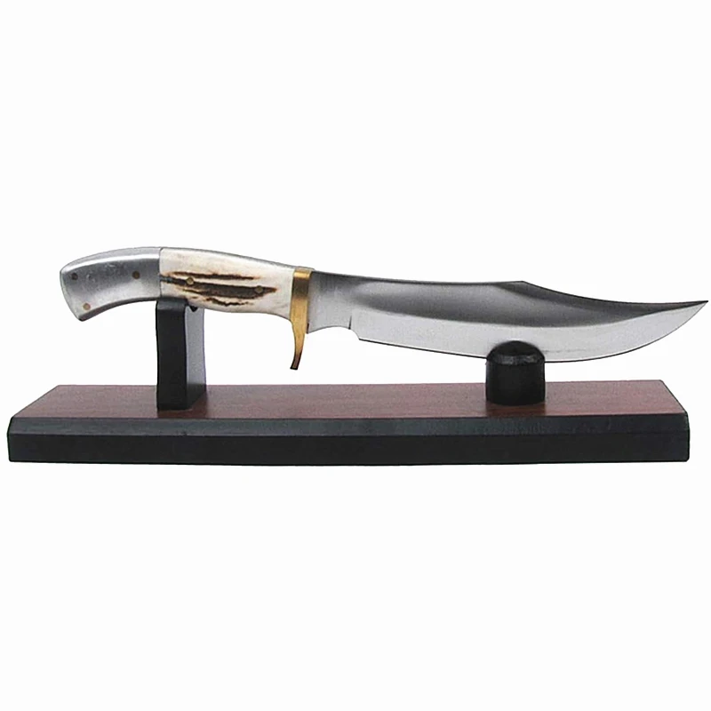 Custom Solid Wood Fixed Blade Knife Collection Display Stand Holder Rustic Cabin Home Decor