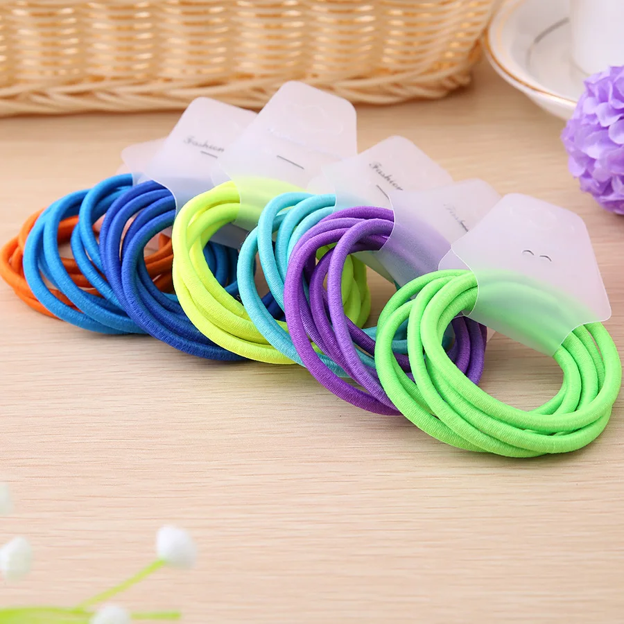 Candy-Colored Adult Headband Cute Beads High Elasticity Thick Hair Coarse Hair Boutique  Celebrity Ponytail Hair Ties
