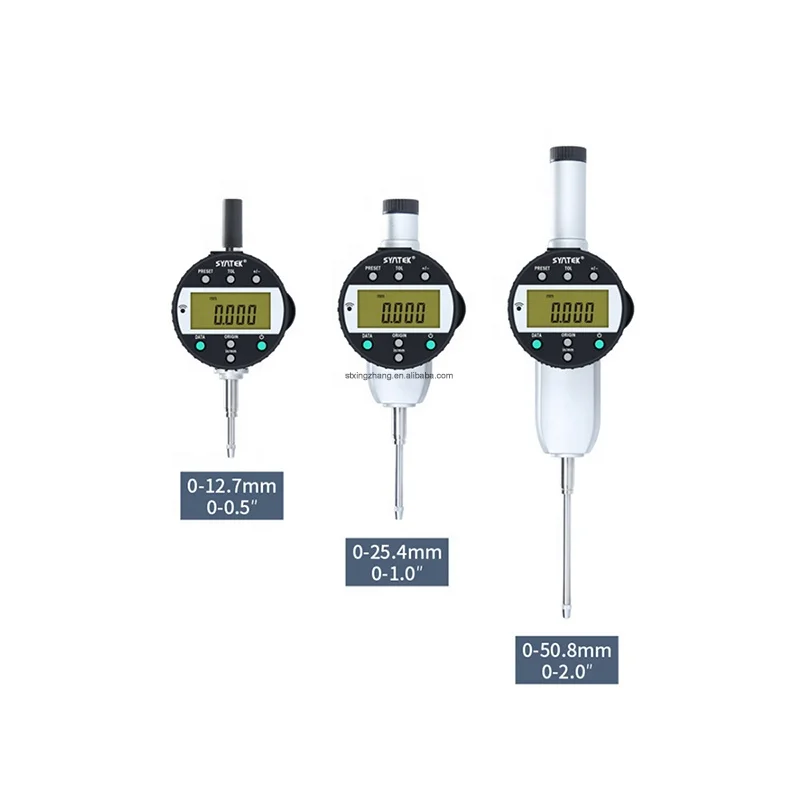 Bluetooth Electronic Digital Dial Indicator IP54 High Precision 0-12.7mm 0-25.4mm 0-50.8mm 0.01mm 0.001mm Accuracy Oil Proof
