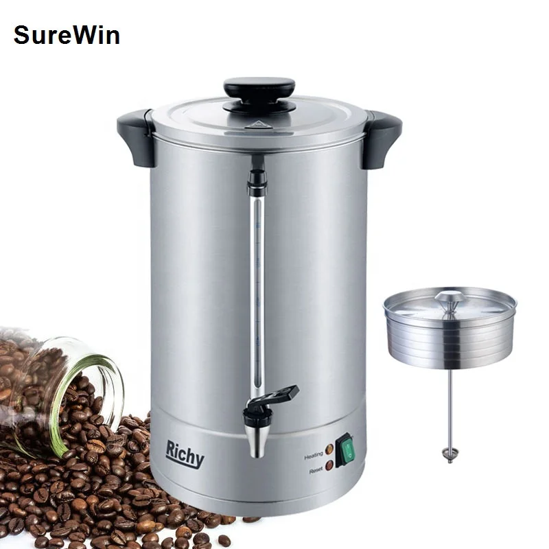 8L CB ce approval Double layer stainless steel electrical coffee machine coffee catering coffee urn in Foshan