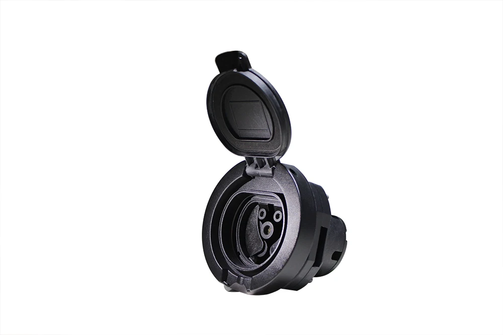 T2S type 2 socket wit protect shutter IEC 62196-2 socket EVSE Side TUV CE certificate