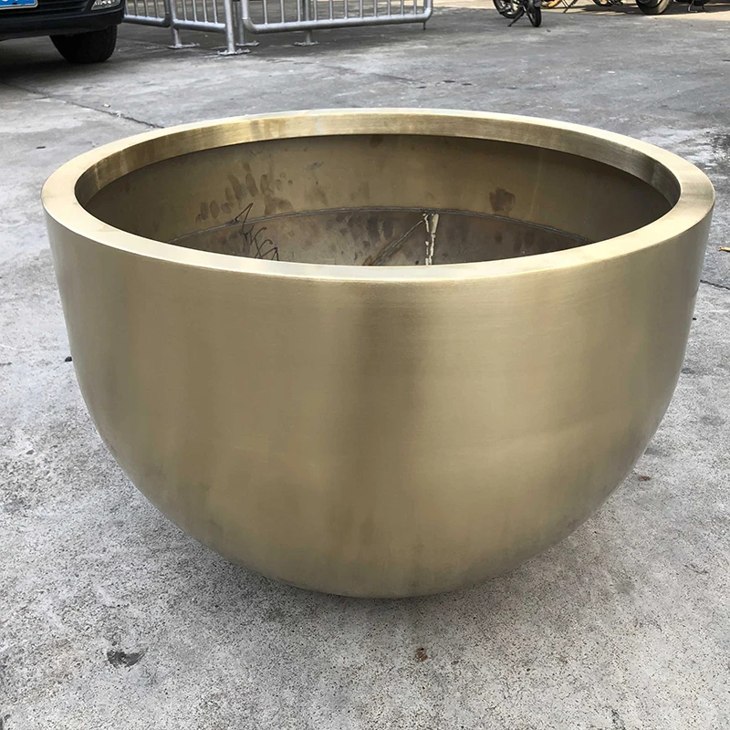 304 gold mirror stainless steel ball plant pots / flower planter / metal vase for flowers