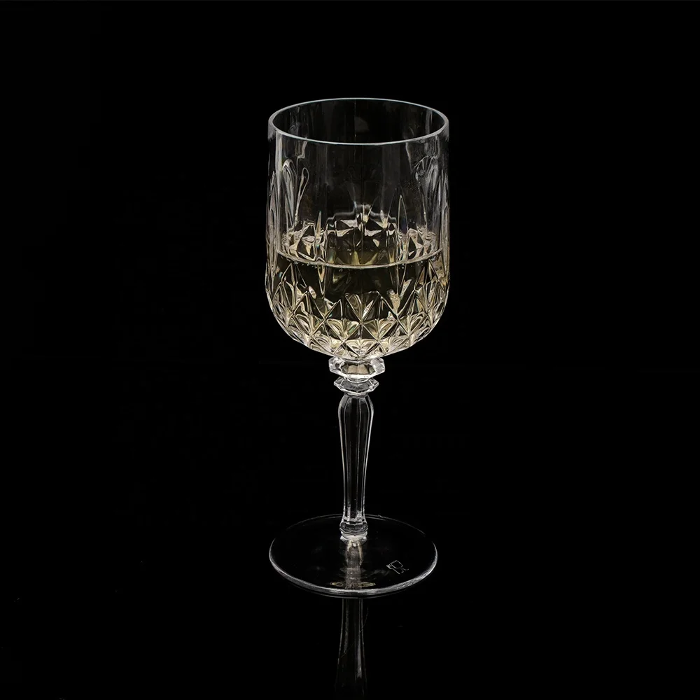 JX-002 Hot Selling Plastic Water Cup Acrylic Wedding Glasses Float Goblets Glassware