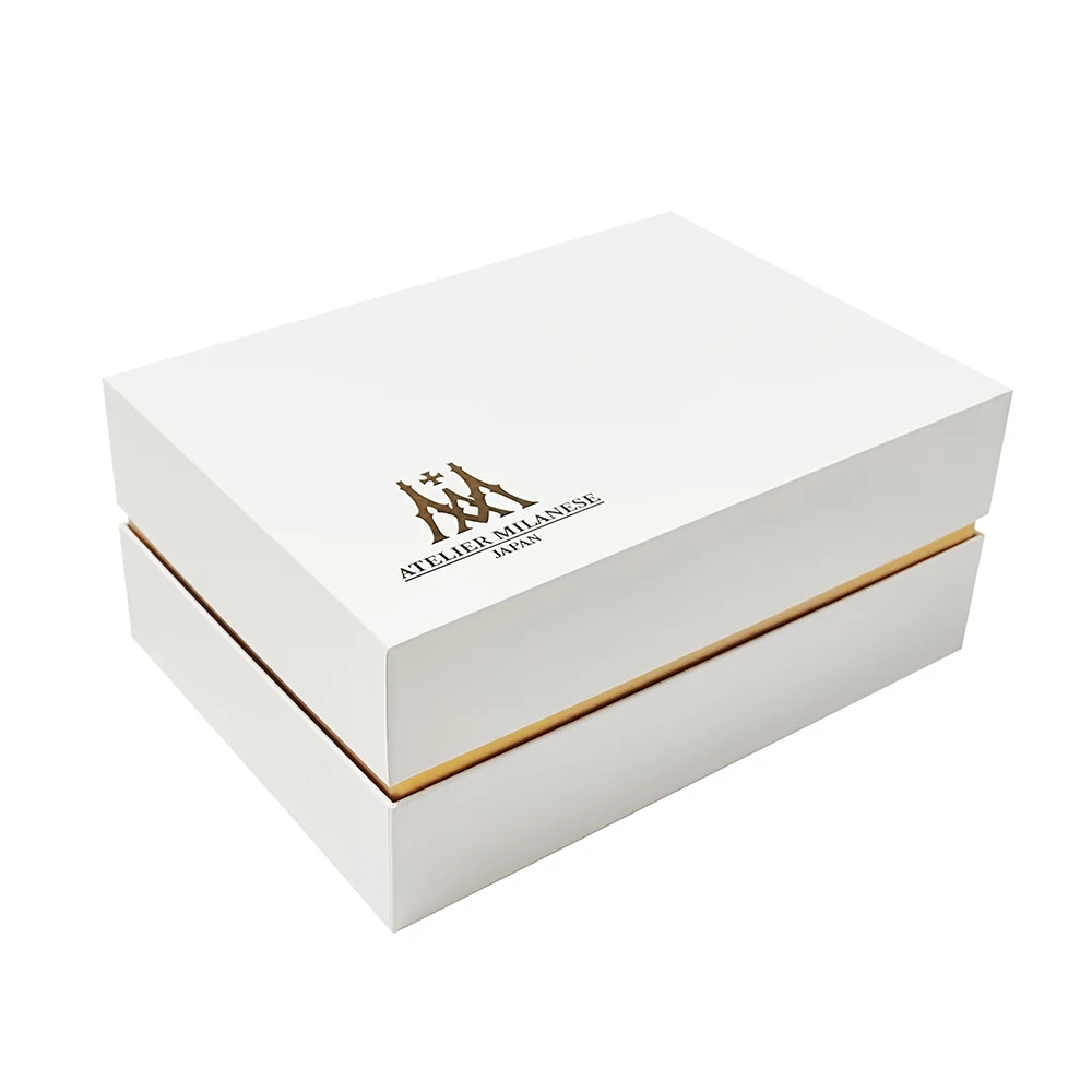 Custom Gold Stamping Logo Durable Cardboard Removable Rigid Lid Handmade Paper Gift Boxes