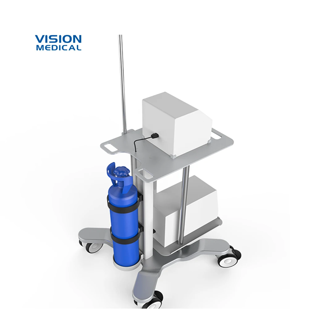manufacturer High Quality stainless steel hospital trolley iv stand Medical oxygen cylinder trolley hospital patient trolley