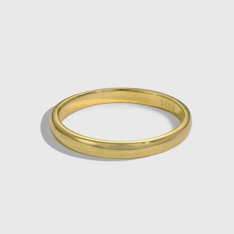 Hypoallergenic Non Tarnish Minimalist 925 Silver Rhodium 18K Gold Plated Irregular Wave 2 Layer Adjustable Women Rings for women