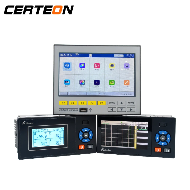 4-20ma Multi signal channel pt100 pressure Temperature data logger Paperless Recorder