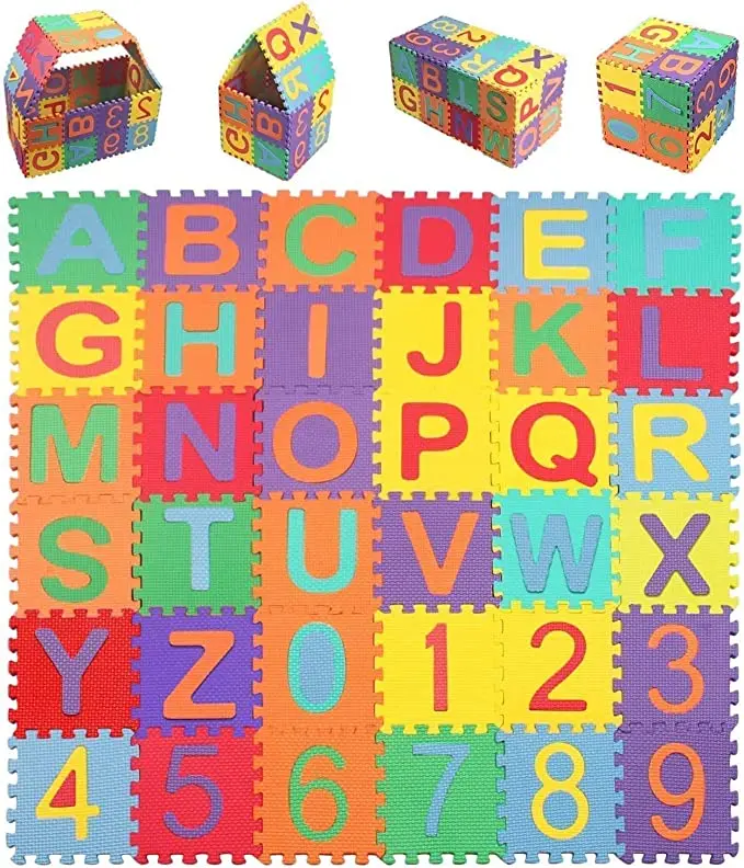 
EVA puzzle mat PE alphabet number 36pcs colorful puzzle mat with EN71 report 