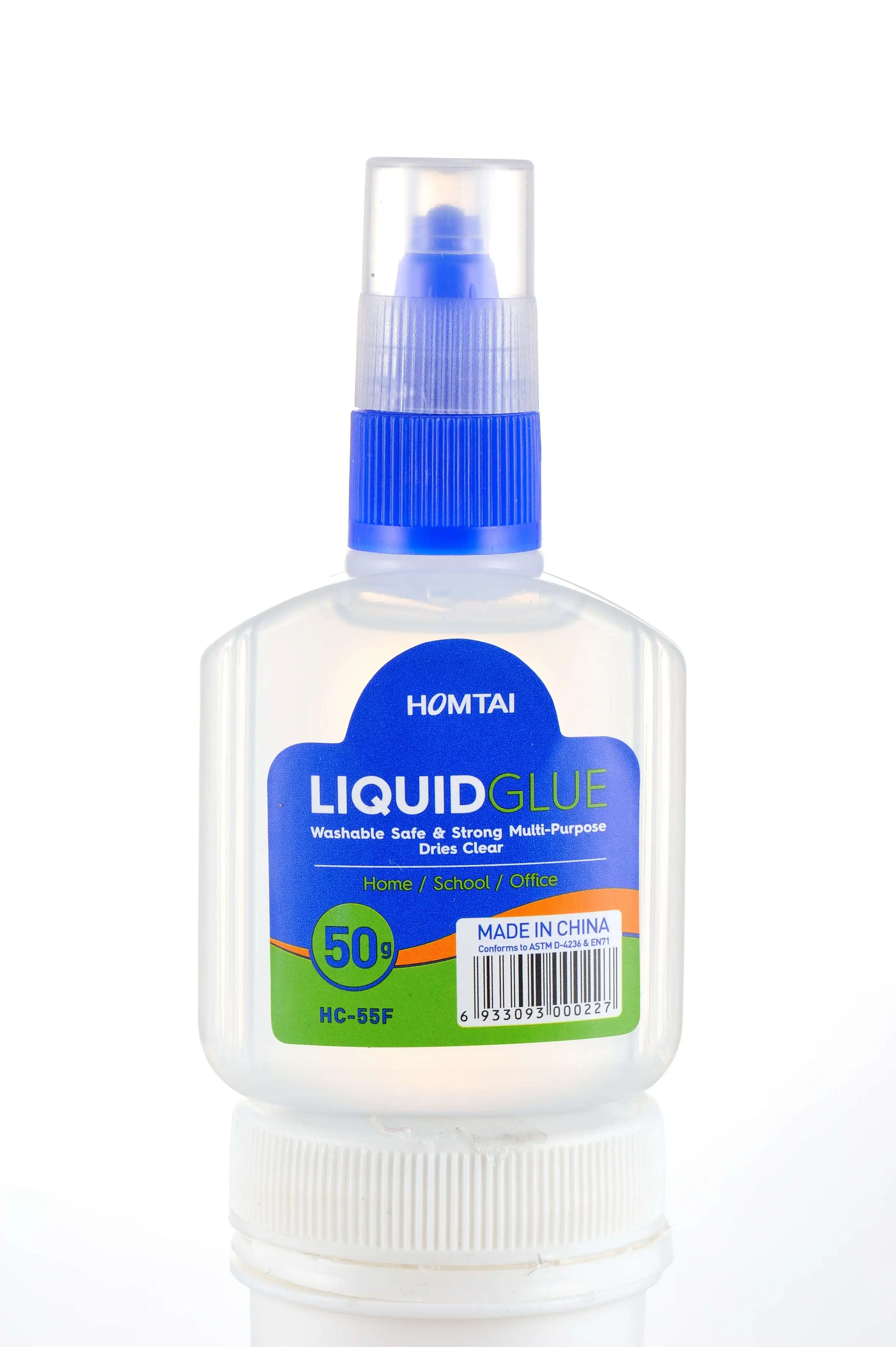 Прозрачный клей, моющийся слайм-клей, нетоксичный, прочный, Oem, индивидуальный логотип, жидкий клей-карандаш