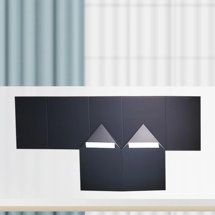 Factory Custom Matte Black Luxury Foldable Hard Paper Box Magnetic Closure Gift Box Cardboard box packaging