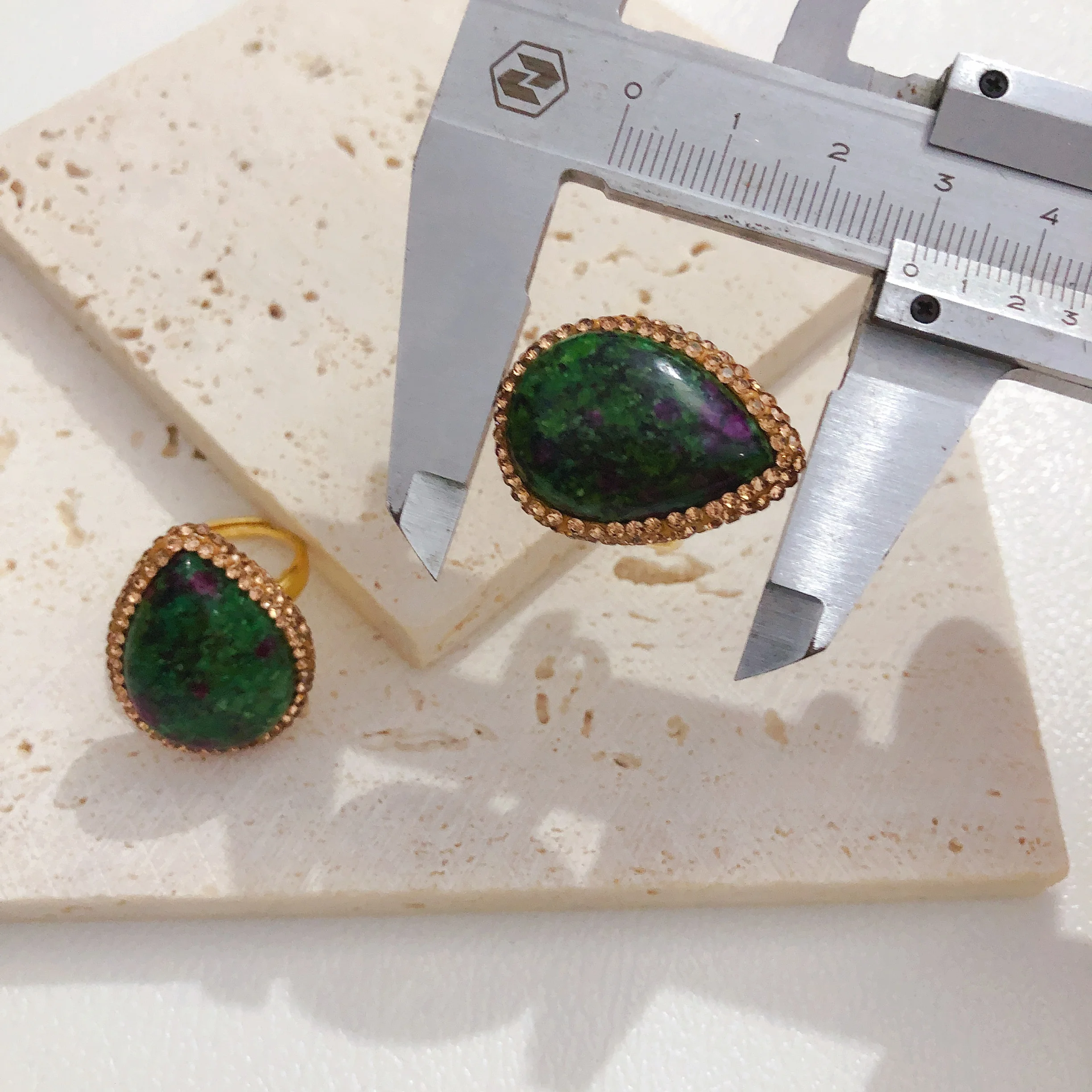 new products in the market turkish design natural stone pave crystal ring women gemstone rhinestone fashion jewelry rings DZR309