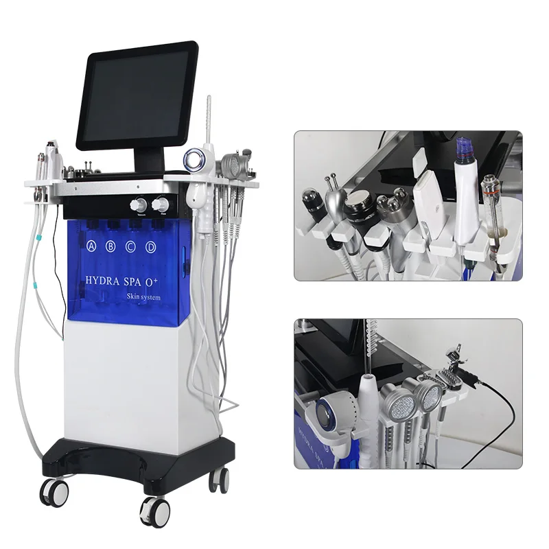 2023 Hot Sale 10 In 1 Oxygen Bio Rf Cold Hammer Hydra Microdermabrasion Machine H2o2 Facial Machine