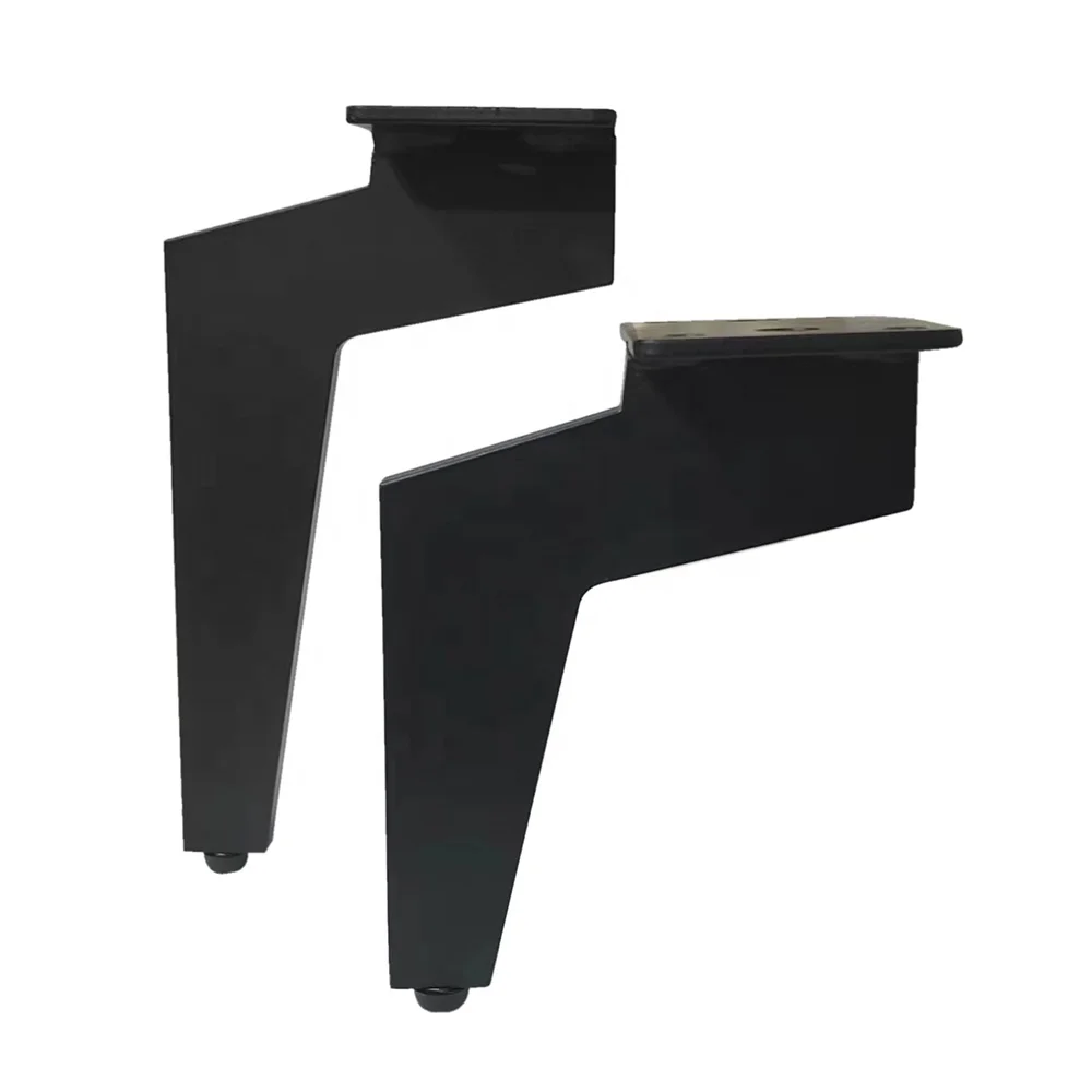 Furniture Legs Metal Coffee Table Base 8mm Thickness 135mm Height Black Iron Contemporary Wooden Dining Table Bubble Bag Morden