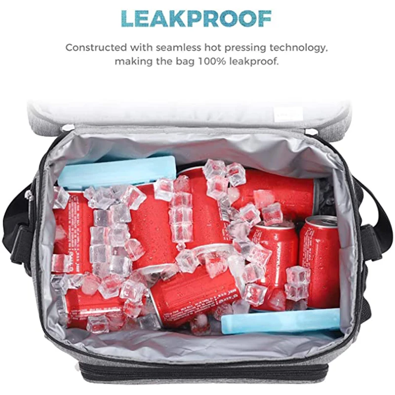  High Quality custom logo Portable Large Insulation Lunch bag Hot Selling Enlarge Shoulder strap Cooler