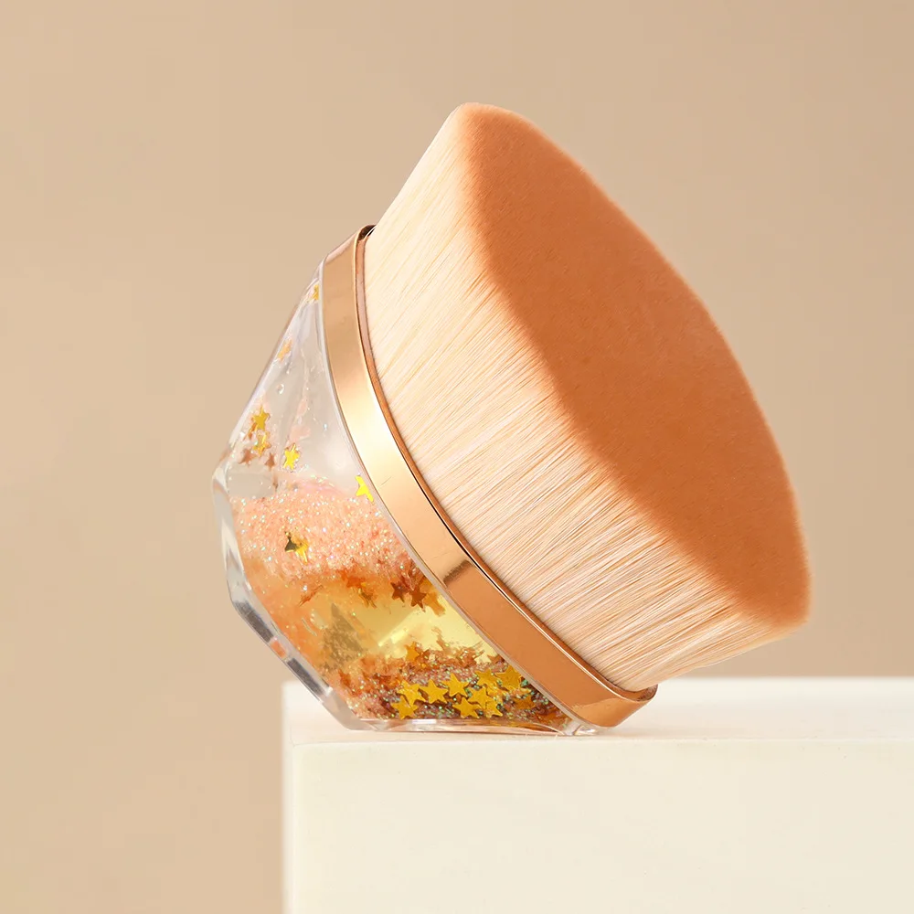 New 55 petal makeup brush quicksand handle foundation liquid beauty makeup concealer brush 55 magic foundation brush wholesale