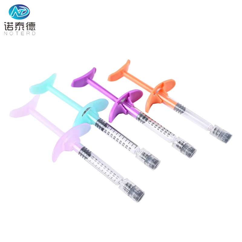 Factory price 1ml skinny cosmetic prefilled borosilicate glass syringes for dermal filler