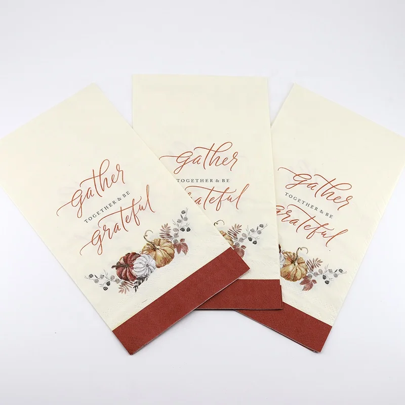 Custom Printed 3ply Pure Cellulose Cocktail Napkin Luncheon Napkin Dinner Napkin