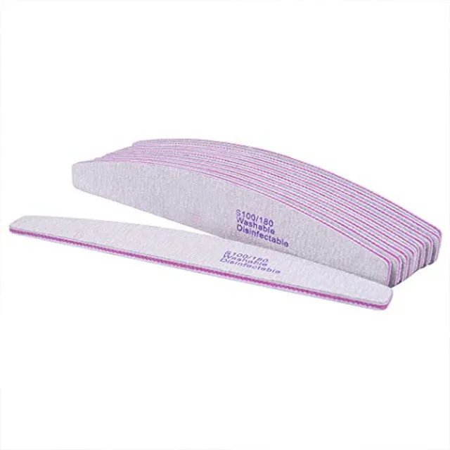 Professional Washable Double Sides Emery Board 100/180 Nail File Nail Care Tool