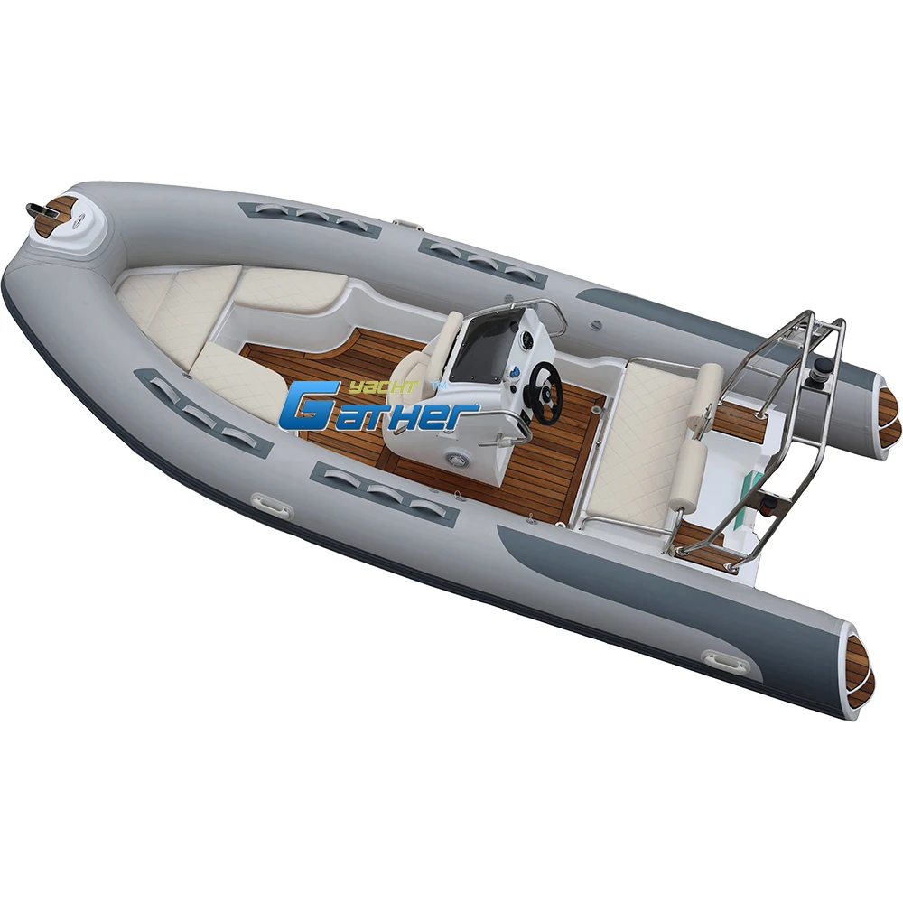 Новая лодка rib520E дешевая из стекловолокна с ребрышками hypalon для продажи центральной консолью перекладиной SS и лыжной петлей