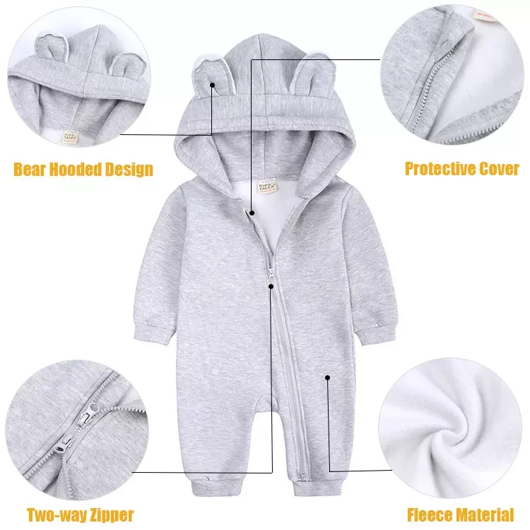 Wholesale Baby Winter Fleece Cotton, choose Overalls Romper