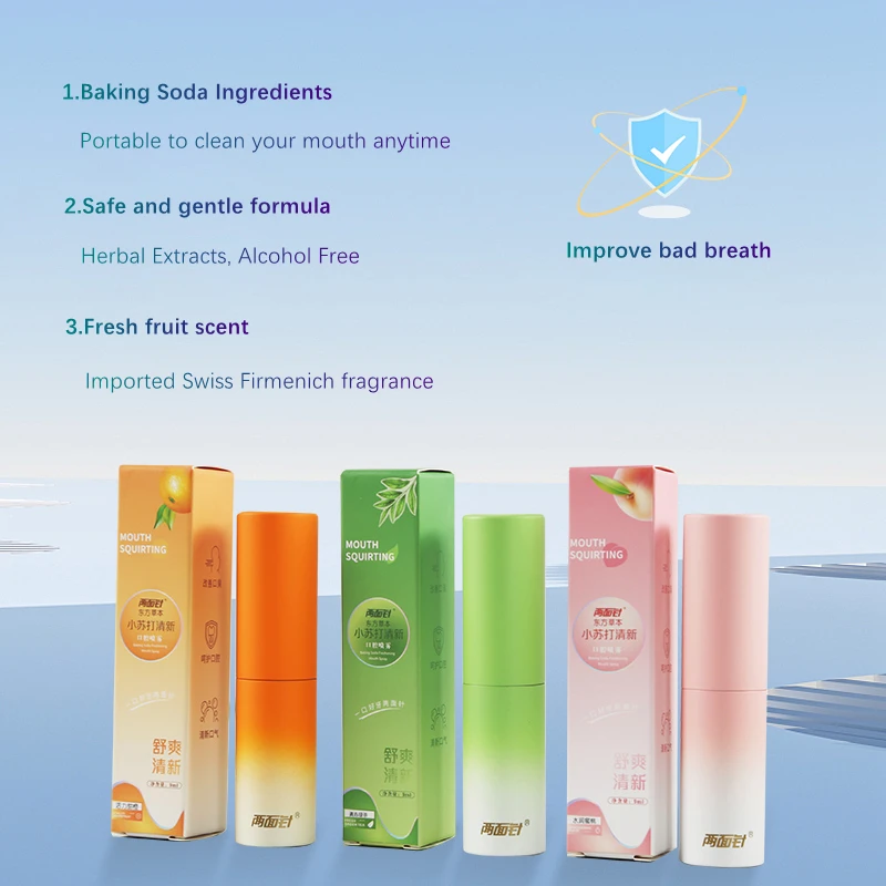 Custom Private Label Portable Fruit Mint Flavored Oral Refresher Spray Fresh Breath Mouth Odour Spray