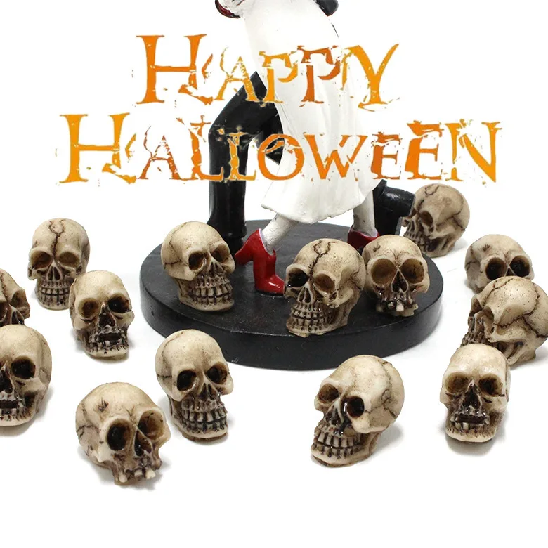 New Halloween Small  Resin Gothic Style Ornament Compact Potted Desktop Craft