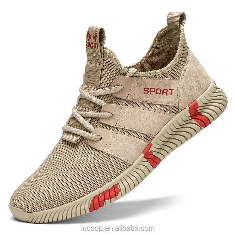 Wholesale sport shoes Hot Knit leather breathable upper casual shoes with flexible rubber bottom light weight men running shoes