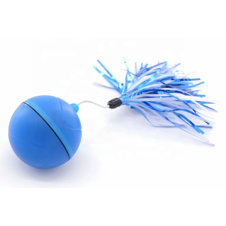 Interactive Cat Toys Ball with LED Light Auto Spinning Smart Cat Ball Toy USB charge Funny Chaser Roller toy