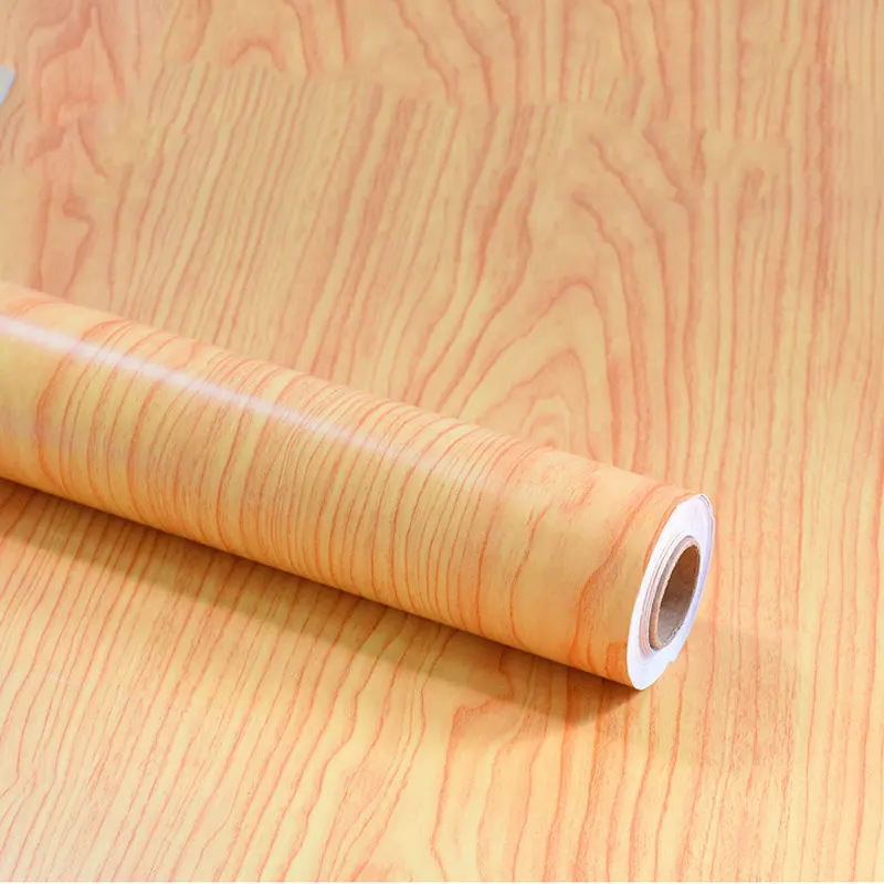 Modern Waterproof PVC Wood Grain Self adhesive Wall Paper for Cabinet Furniture Walls Decorations refurbished house